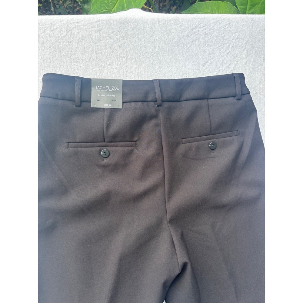 Rachel Zoe Black High Rise Slim Leg Trousers Dress Pants Size 10 NWT - Picture 9 of 9